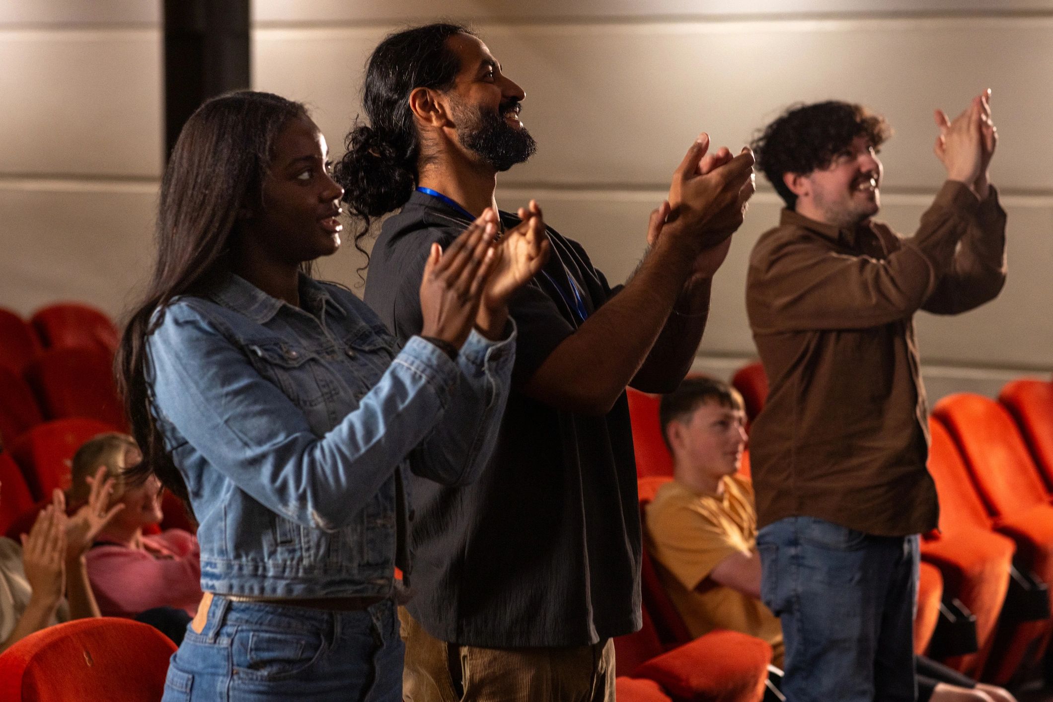 Audience gathered together during a conference-style worship event